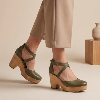 Camelia | Evening Platform Block Comfort Heel