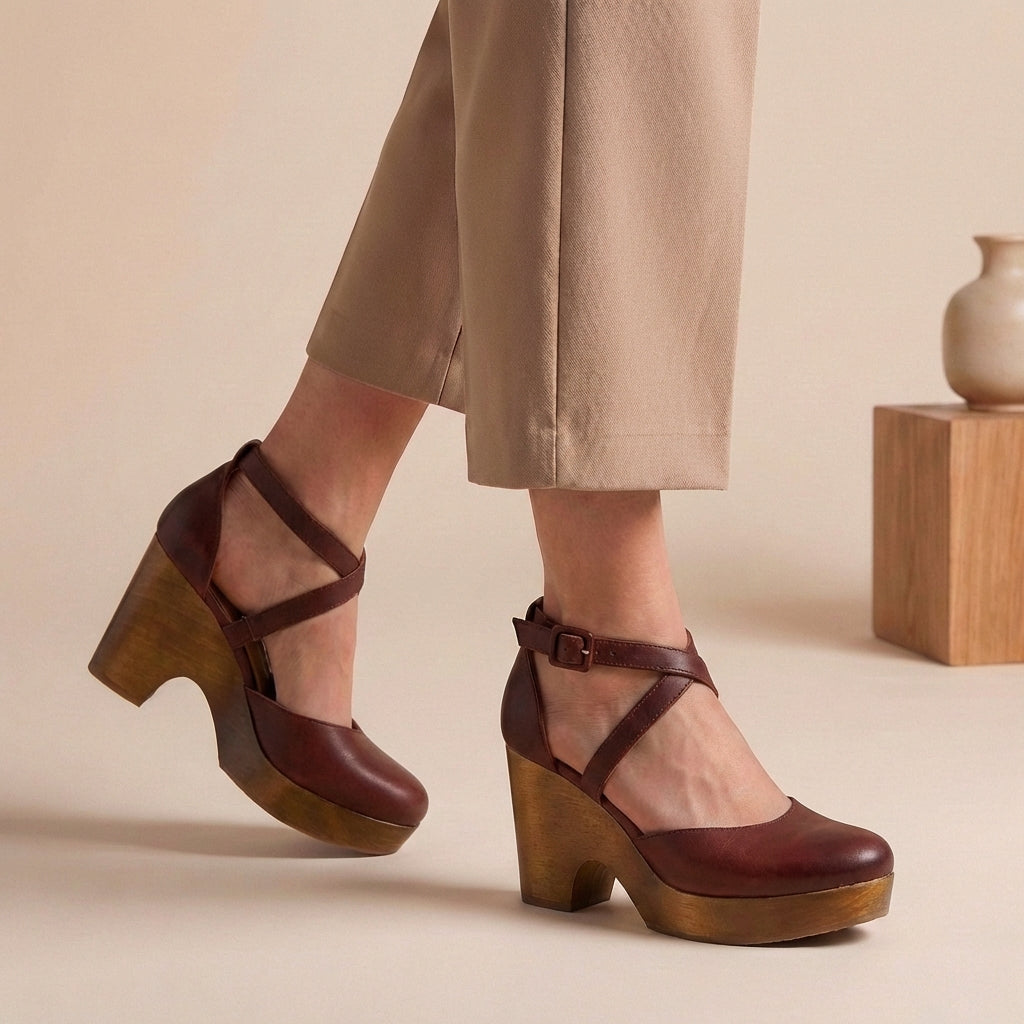 Camelia | Evening Platform Block Comfort Heel