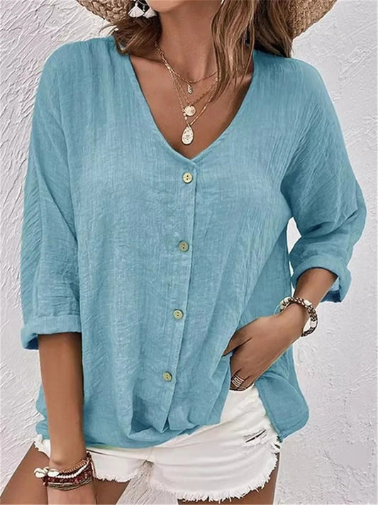 Argina | Desk-to-Dinner Breathable Cotton Ease Top