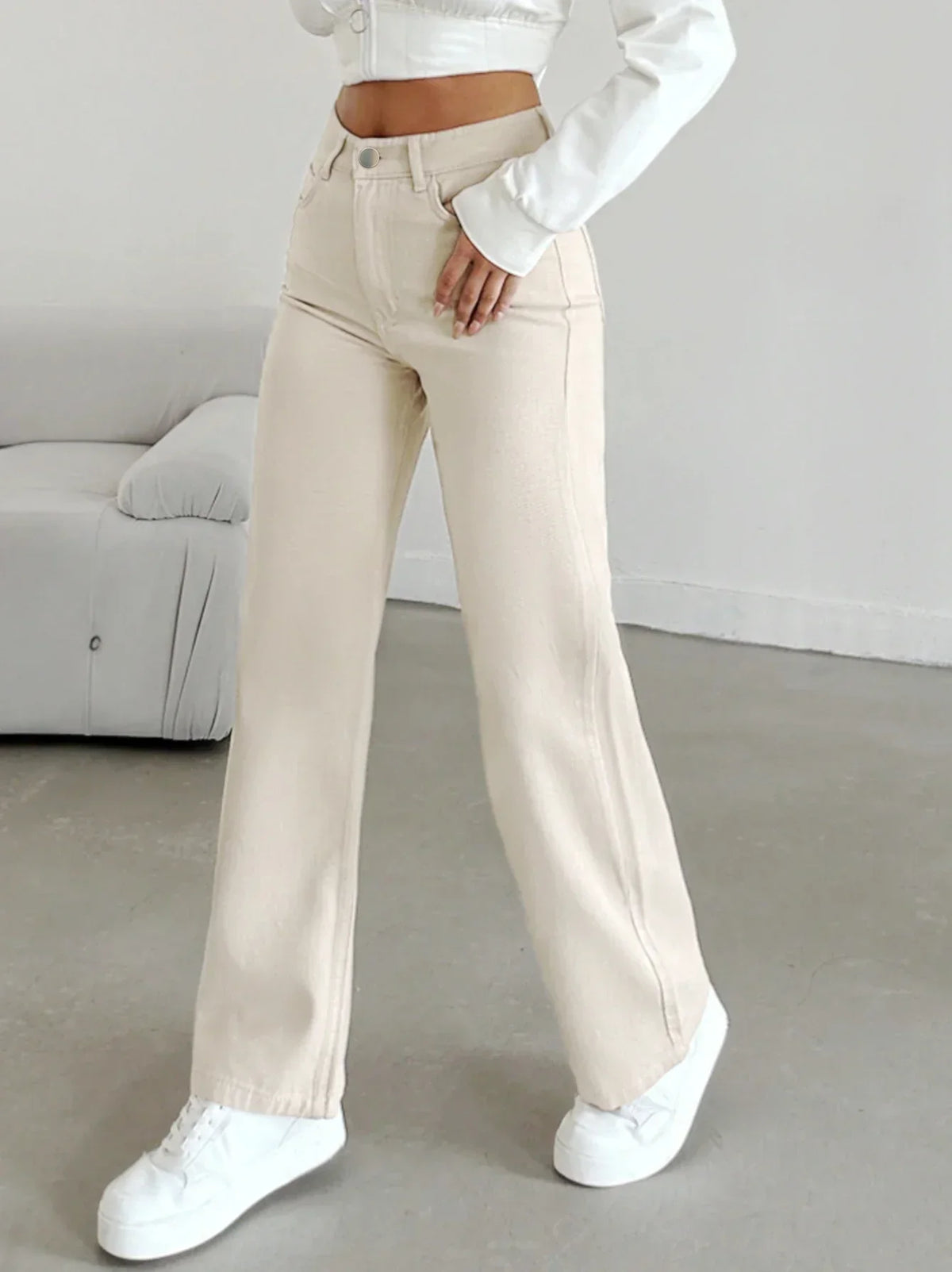 Aletta | Everyday High-Waist Straight-Leg Versatility Pants