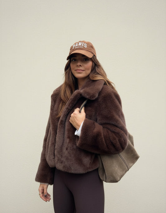 Florette | Transitional Plush Brown Tailoring Jacket