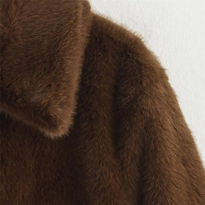 Florette | Transitional Plush Brown Tailoring Jacket