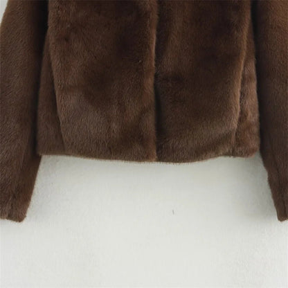 Florette | Transitional Plush Brown Tailoring Jacket