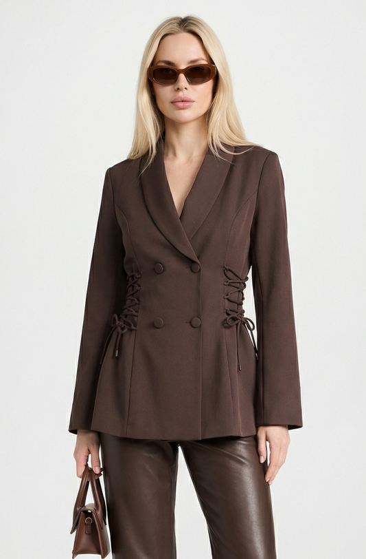 Giselle | City Side Lace-Up Tailoring Blazer