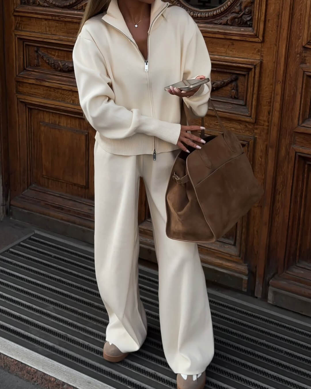 Juliette | Weekend Zip-Up Knit Ease Set